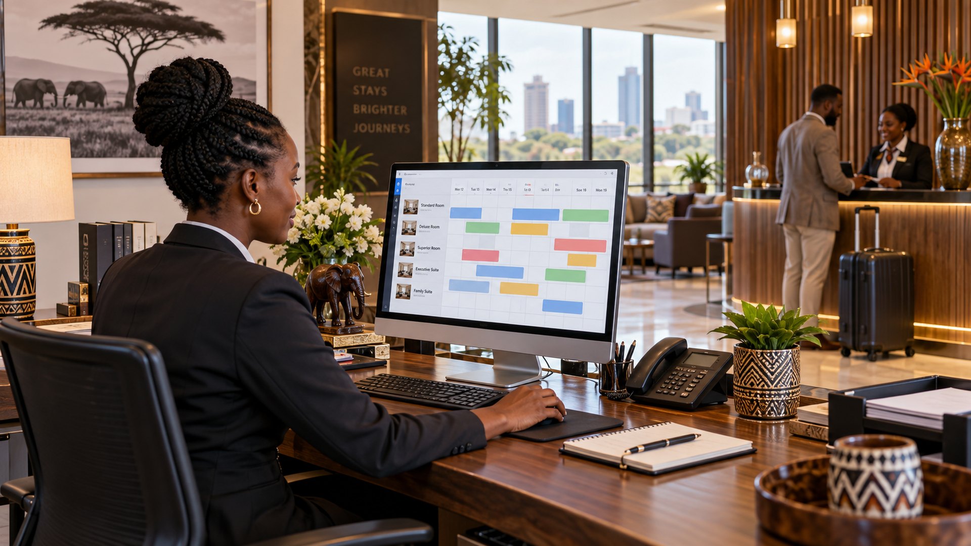 Accommodation booking calendar and reservation management for hotels and short stays in Kenya