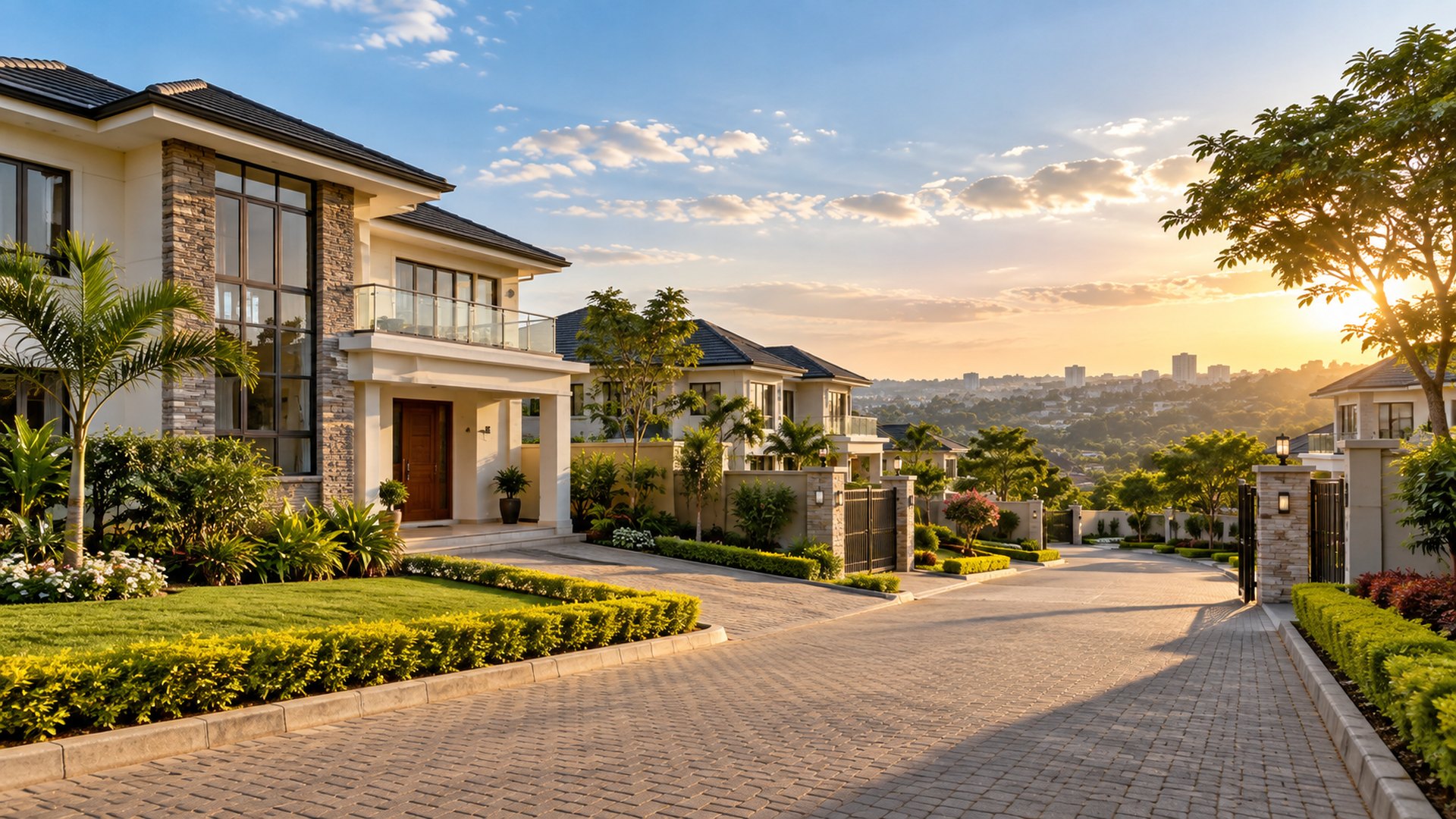Modern houses in a gated residential community for sale in Kenya