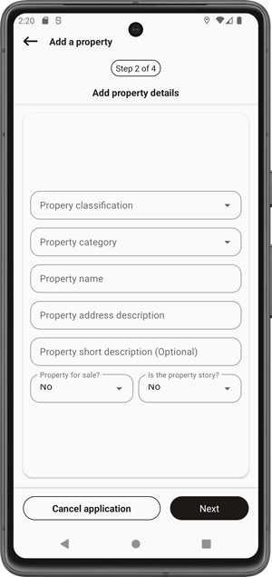 Enter Basic Property Details