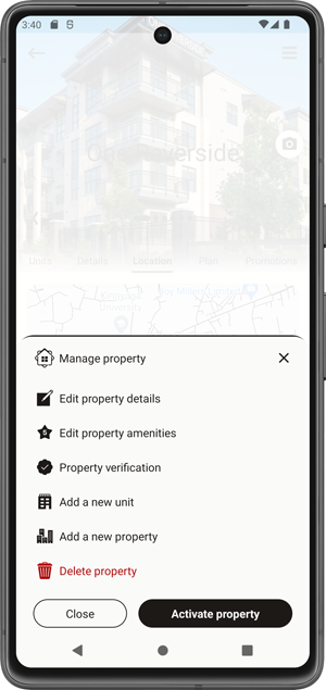 Edit Property Details and Amenities