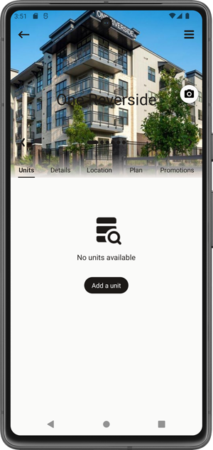 Access the Unit Addition Page