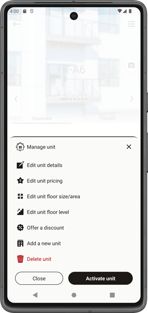 Edit and Manage Unit Details