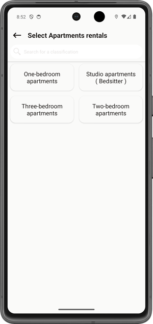 Pick the rental type